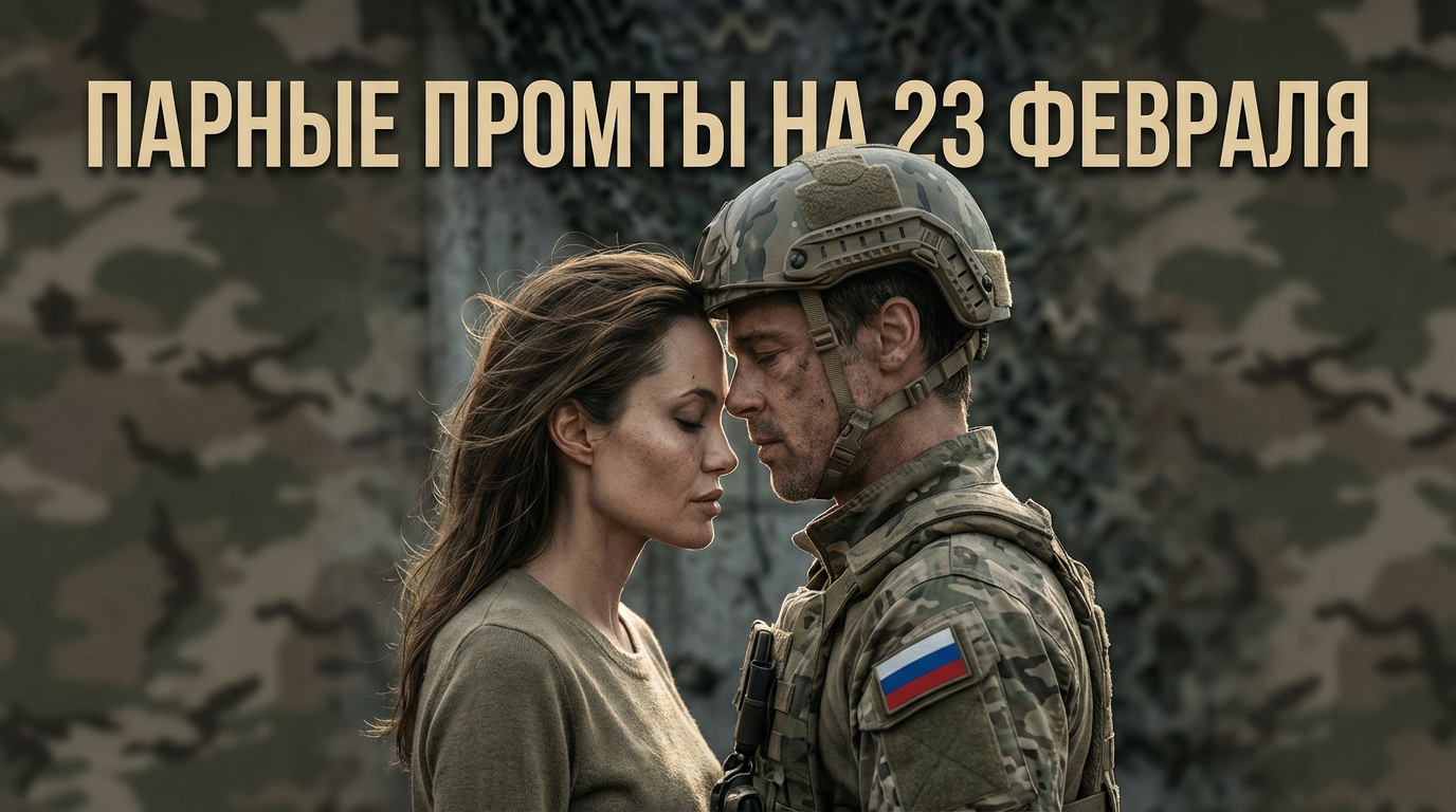Парные промты на 23 февраля: 9 шаблонов для фотосессии пары через нейросеть