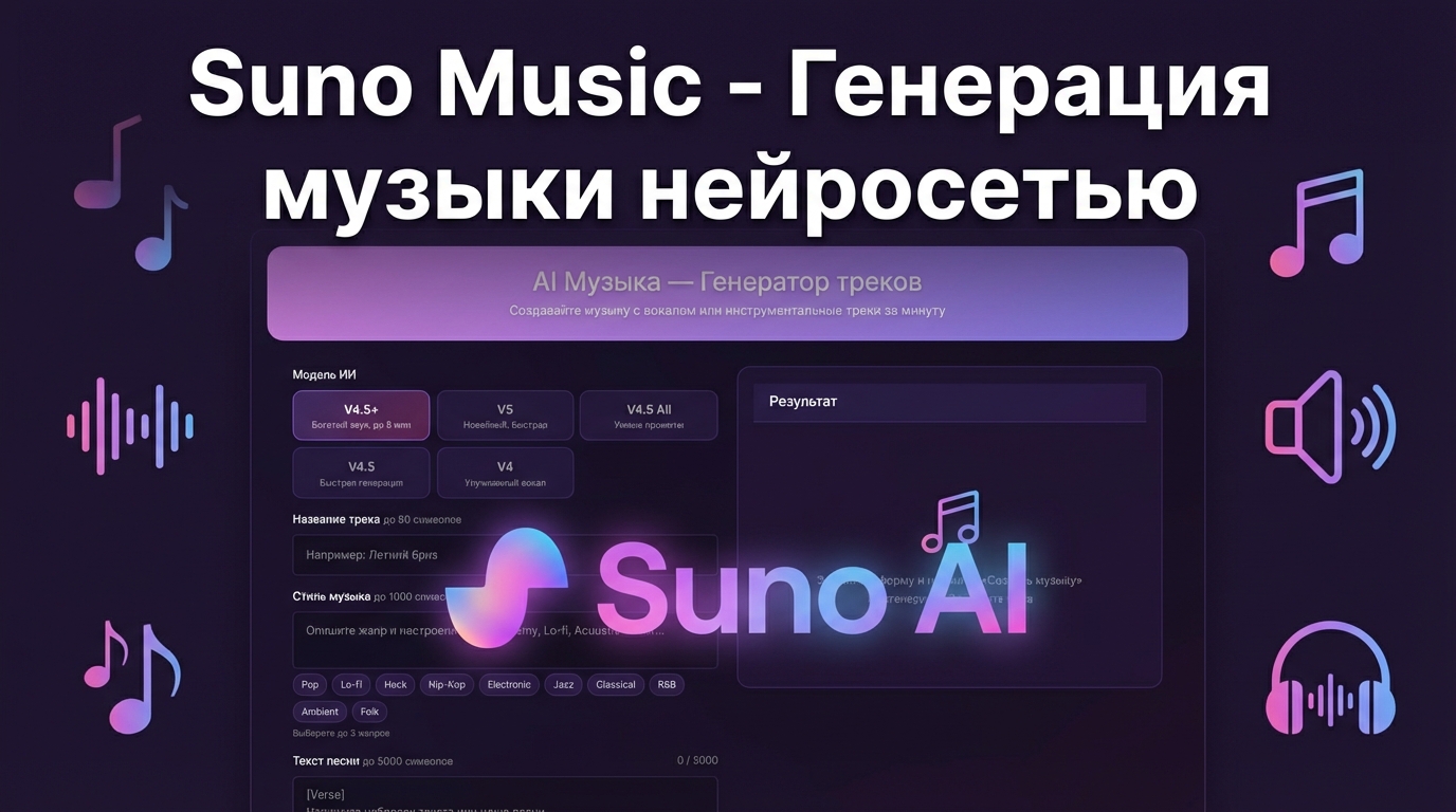 Suno AI — генерация музыки нейросетью