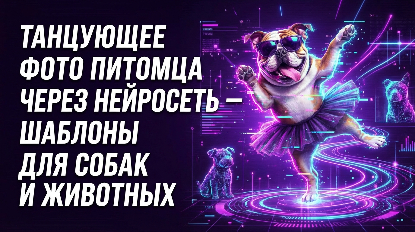 Танцующее фото питомца через нейросеть — шаблоны для собак и животных