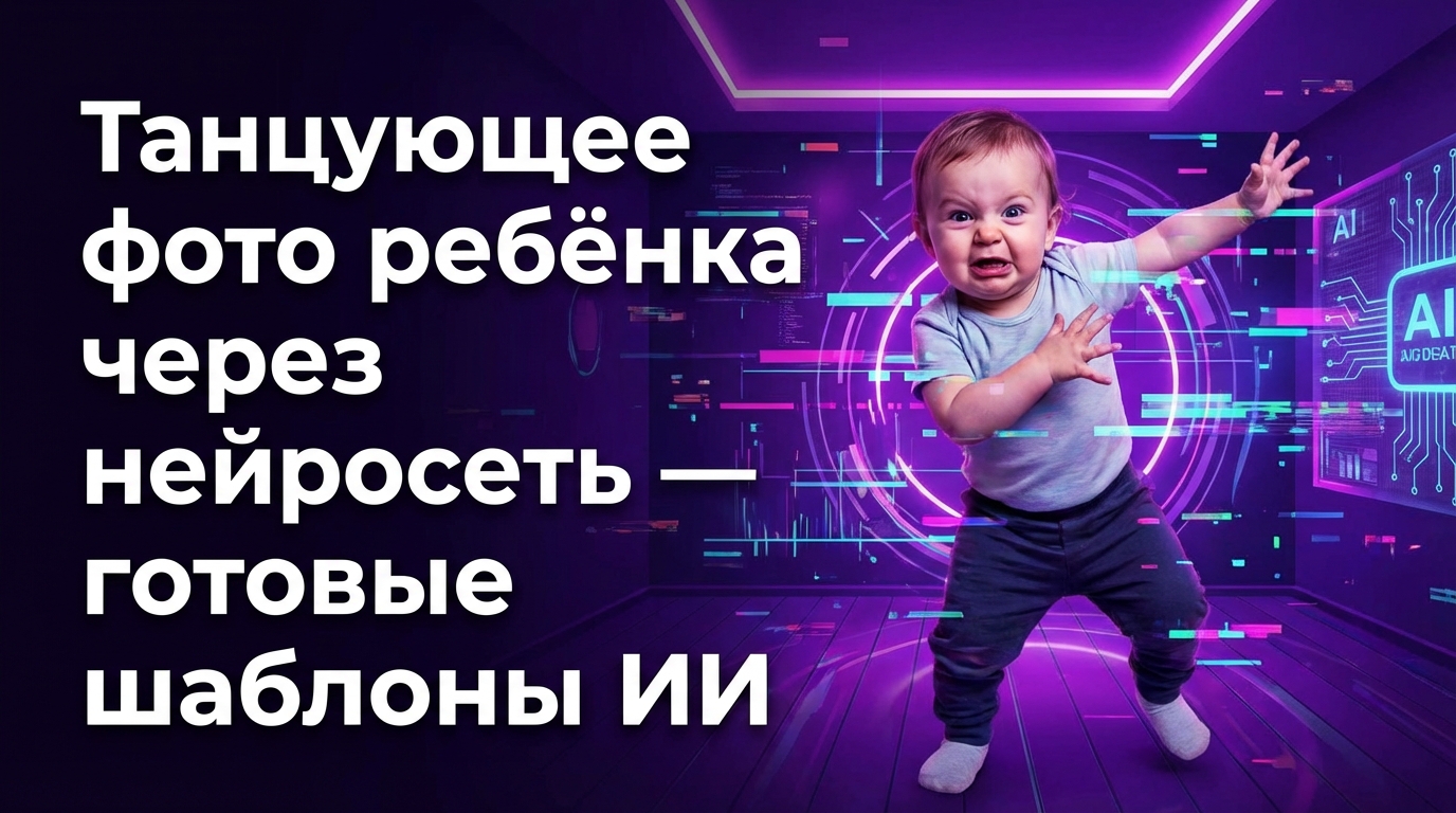 Танцующее фото ребёнка через нейросеть — готовые шаблоны ИИ