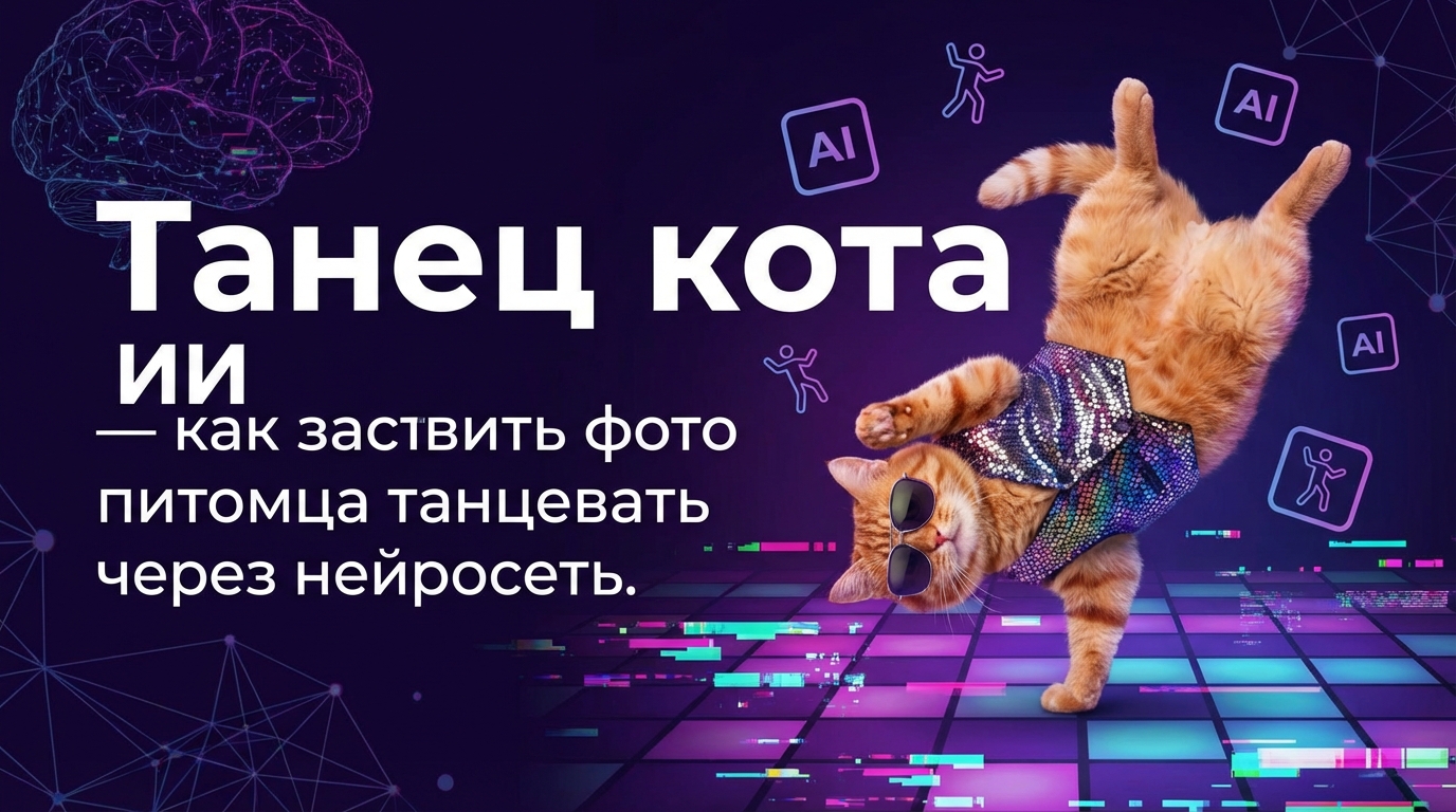 Танец кота ИИ — как заставить фото питомца танцевать через нейросеть