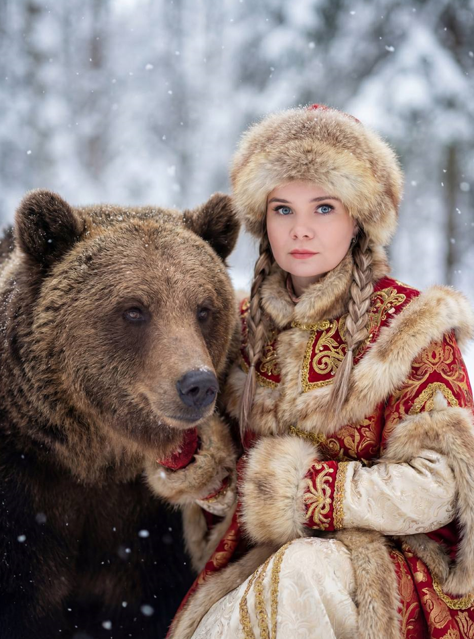 Русская сказка с медведем